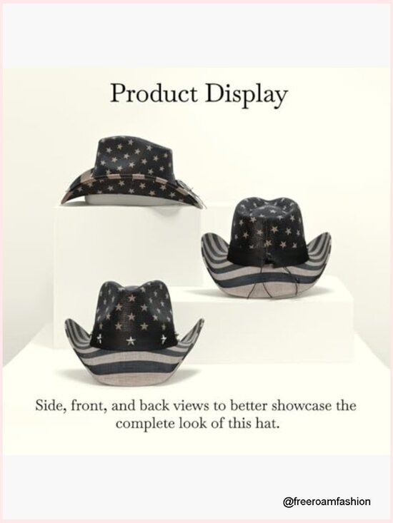Classic Straw Western Cowgirl Hat with Shapable Brim main image 5
